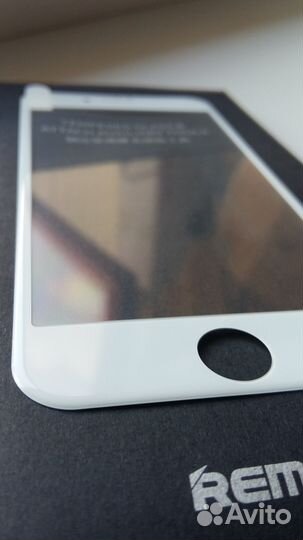 3D Анти бликовое защ.стекло на iPhone 7 (белое)