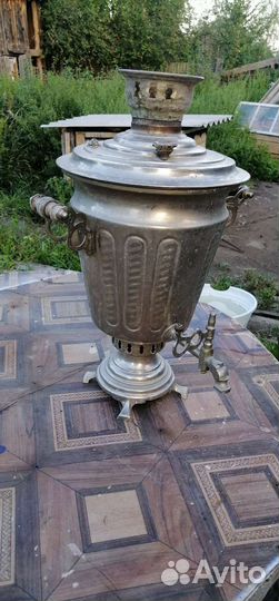 Самовар СССР, на углях, подтекает