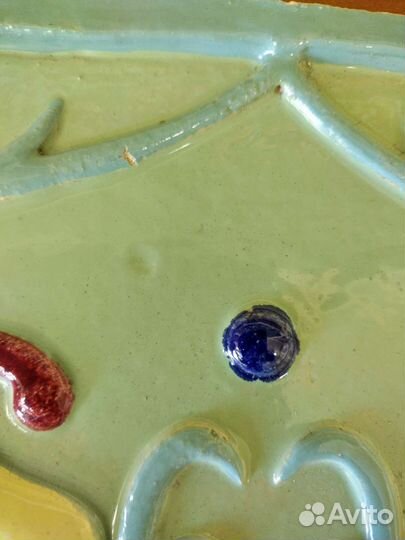 Изразец Цветы. Шамот. Керамика