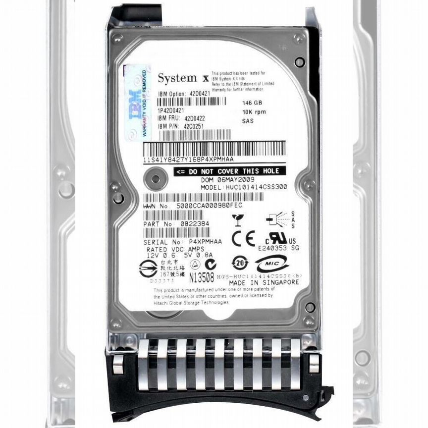 [42D0421] Жесткий Диск Ibm 146gb 42d0422 Sas 2.5 10k 42d0421