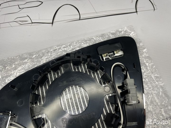 Правая сторона зеркала Mercedes W222 W213 W205 GLA