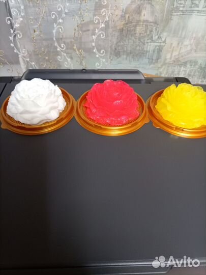 Мыло ручной работы-цветы в колбе