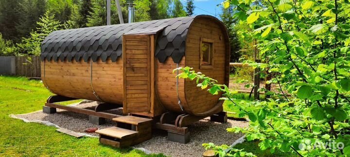 Баня квадро бочка 5 метров Каменногорск