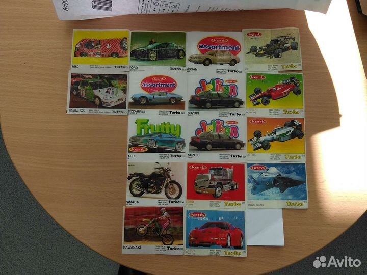 Вкладыши от жвачки турбо