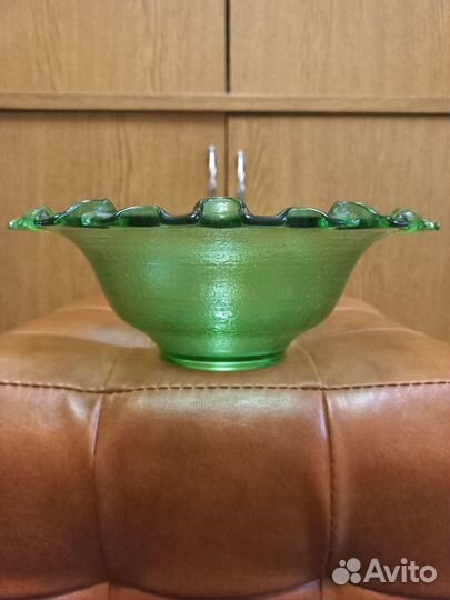 Ваза конфетница из цветного стекла СССР