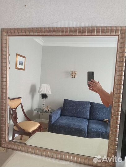 Зеркало 80*70 в багете,с фаской