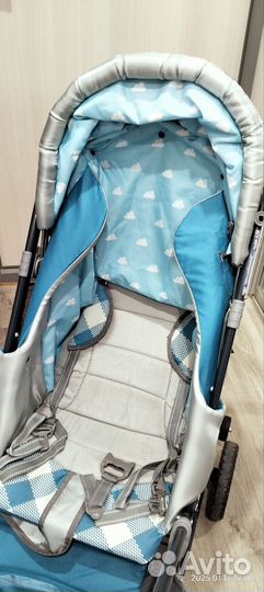 Детские санки коляска с колесами бу