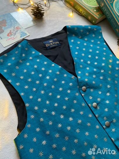 Жилетка мужская винтажная шелк