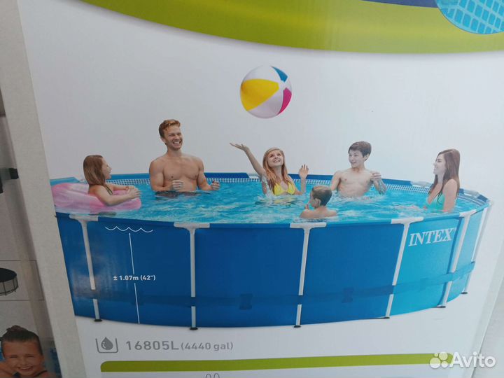 Каркасный бассейн 457х122 intex с комплектом