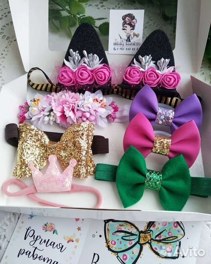 Бантики, заколки, резинки, ободки, повязки