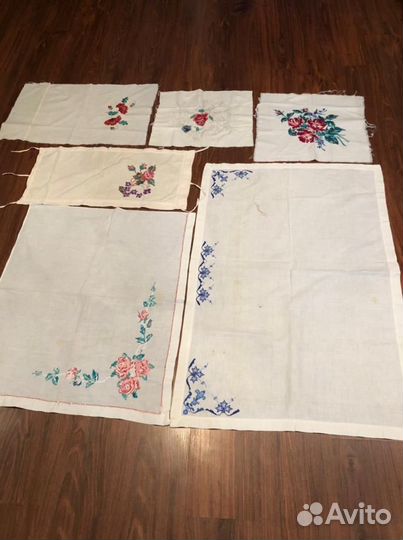 Подзоры старинные, рушники, наволочки, скатерти