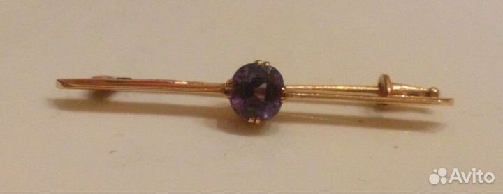 Брошь с александритом, золото 56 пробы