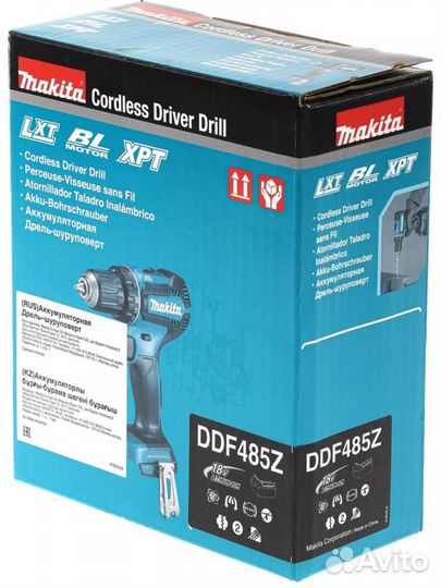 DDF485Z Makita Дрель шуруповерт без аккумулятора и