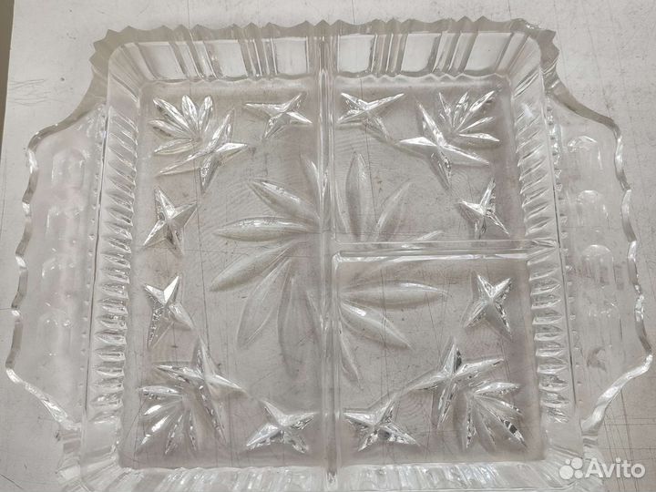 Хрустальная менажница СССР