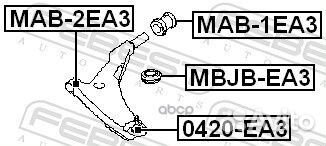 Mitsubishi galant EA3A/EA8A USA 1996-2003 0420-EA3