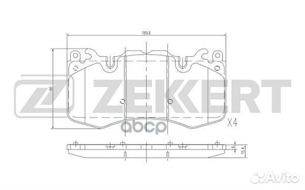 Колодки торм. диск. передн. Land Rover Discover