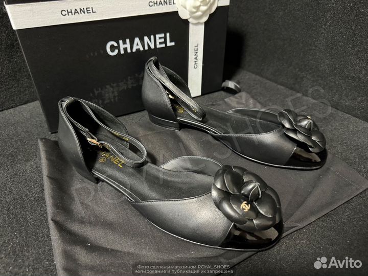 Босоножки балетки женские Chanel