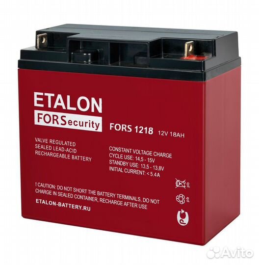 Аккумулятор etalon fors 1218 12V 18Ah