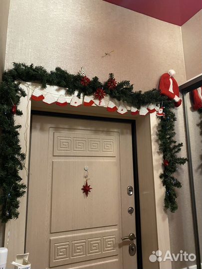 Гирлянда вязаная на новый год