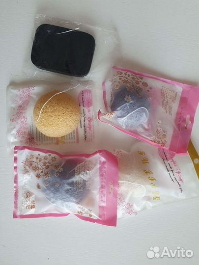 Губка-спонж для умывания конняку