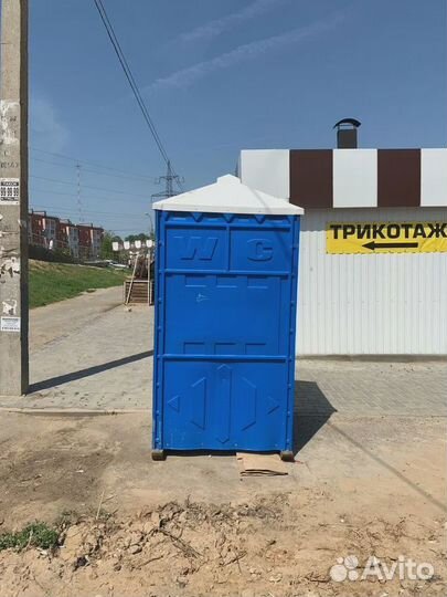 Туалетная кабина, новая, стандарт, синяя, мд