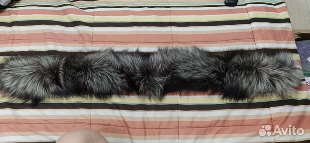 Меховой воротник натуральный мех чернобурка