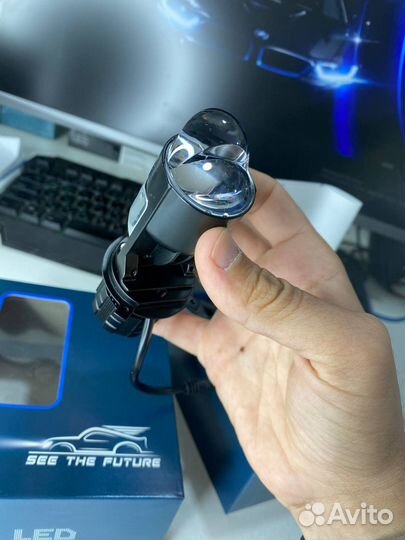 Лед лампочки линзовые h4 h7