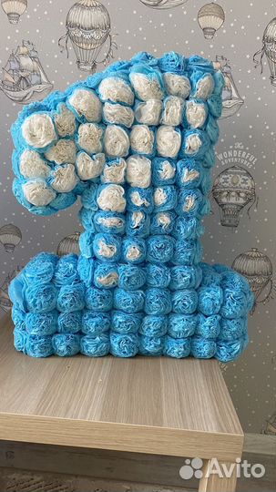 Цифра 1 на годик мальчику