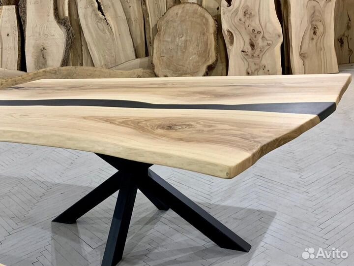 Столы деревянные из массива и слэба на заказ