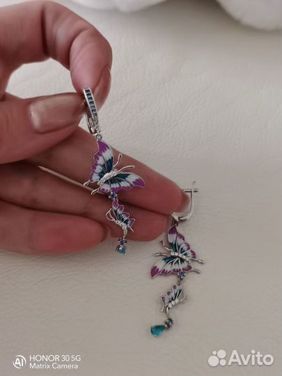 Серьги серебро