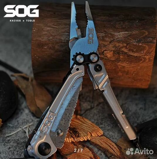 Мультитул SOG Reactor Damascus RC1001+чехол+набор