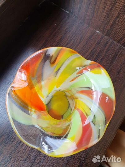 Ваза цветное стекло СССР