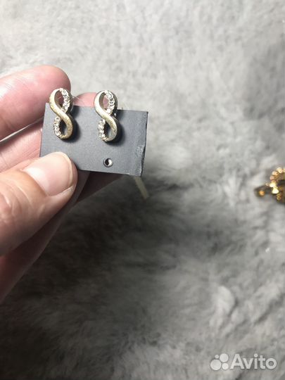 Серьги восьмёрки бесконечность