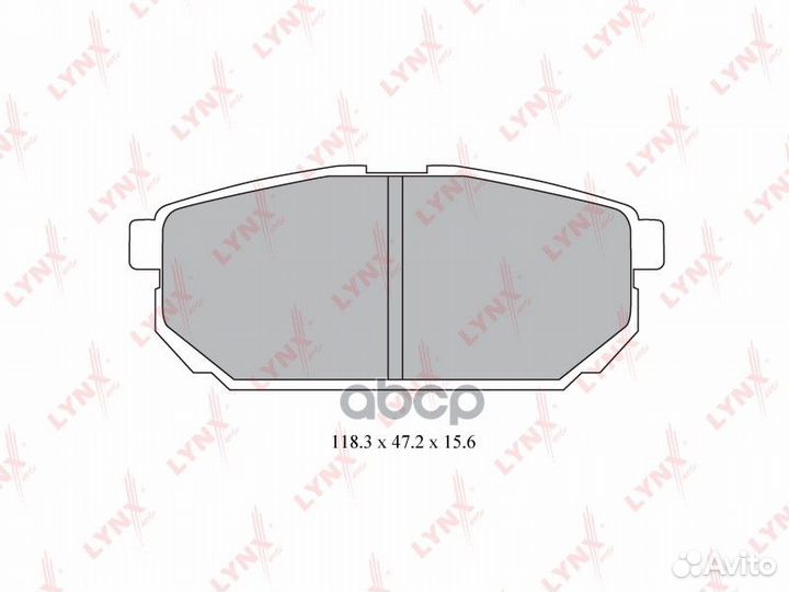 Колодки тормозные дисковые зад BD4413 lynxauto