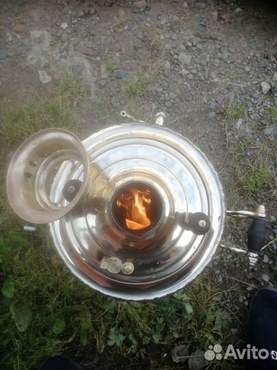 Самовар уголь 7л. Ваза с гранями