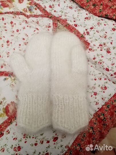 Варежки пуховые женские