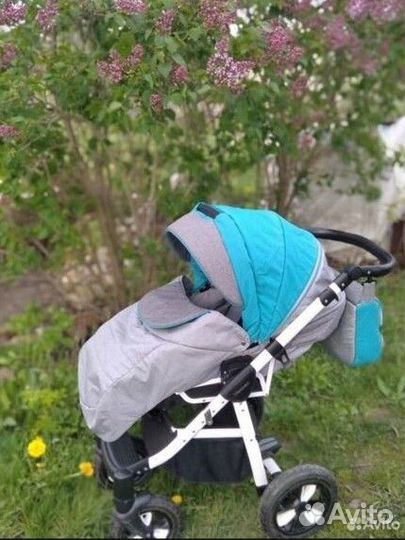 Коляска adamex 3 в 1 бу