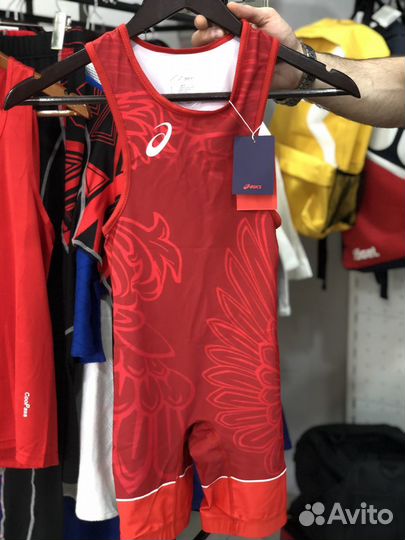 Трико борцовское Alrosa (красный ) /Asics