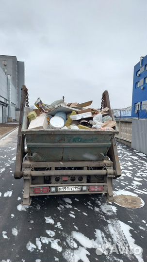 Вывоз мусора контейнером и газелью