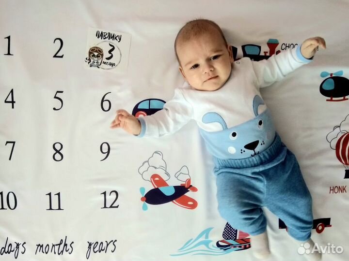 Пеленка для фото по месяцам