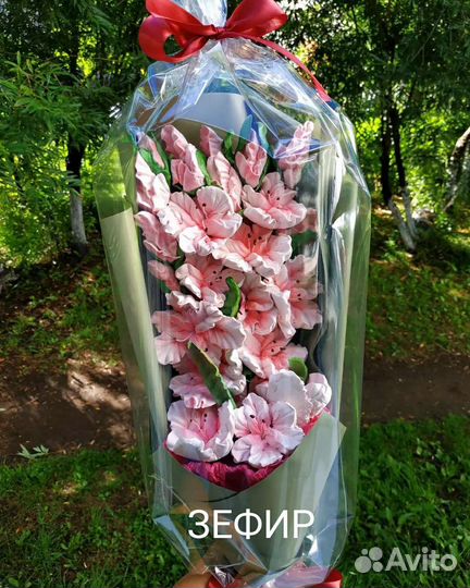 Букеты цветов из зефира