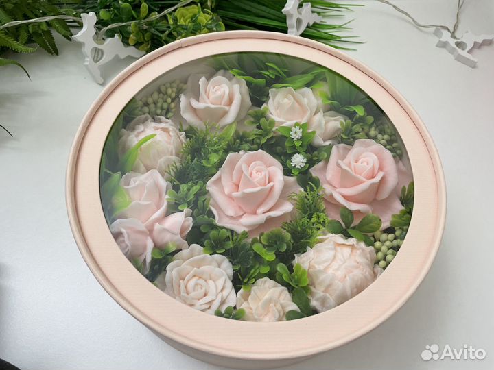 Вечный букет подарок из мыла ручной работы