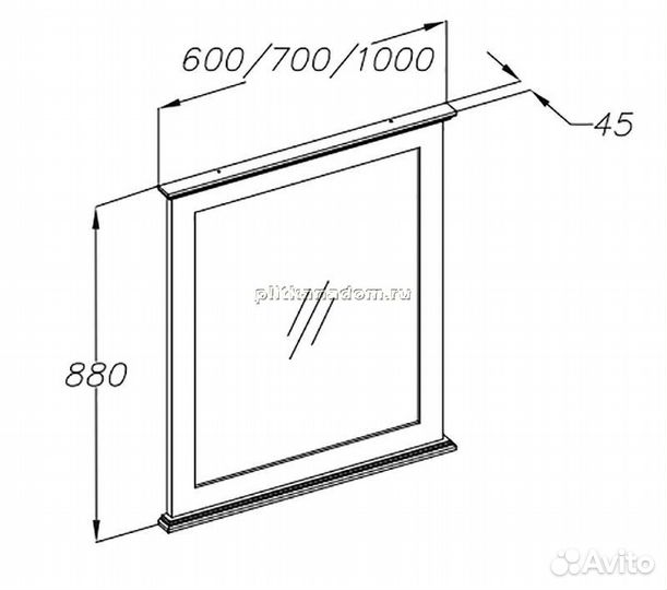 Opadiris Палермо 00-00006729 Зеркало 100 орех