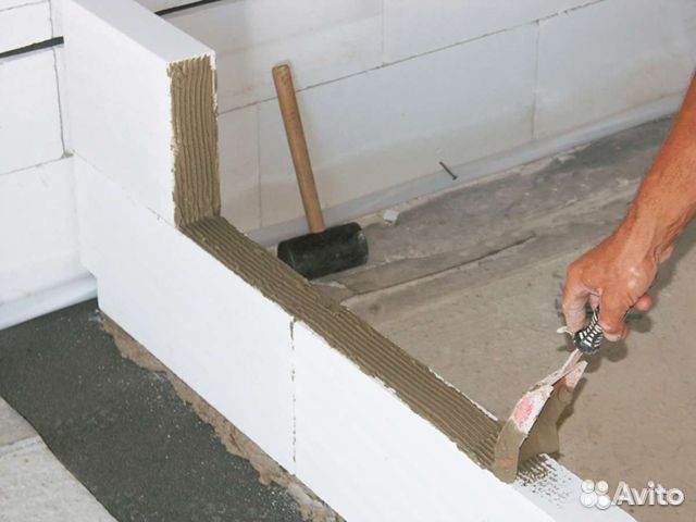 Возведение перегородок из газоблоков (сибита)