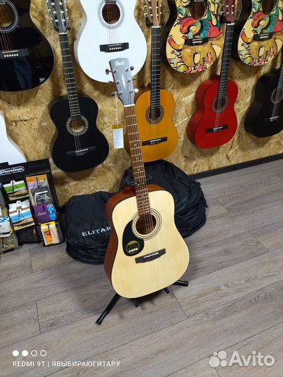 Леворукая акустическая гитара Cort (новая) в завод