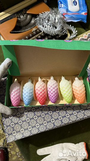 Елочные игрушки СССР набор в коробке