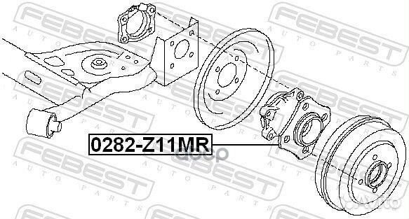 Ступица задняя nissan march K12 2002.02-2010.07