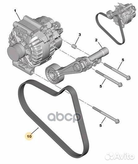 Ремень ручейковый 6PK905 5750RG Peugeot-Citroen