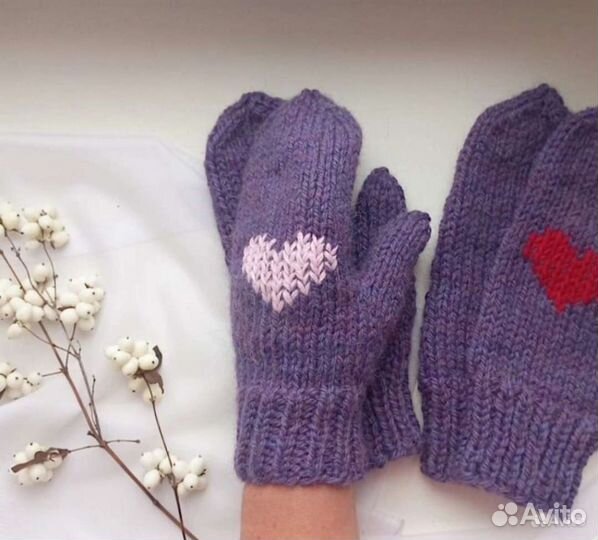 Варежки женские ручная работа