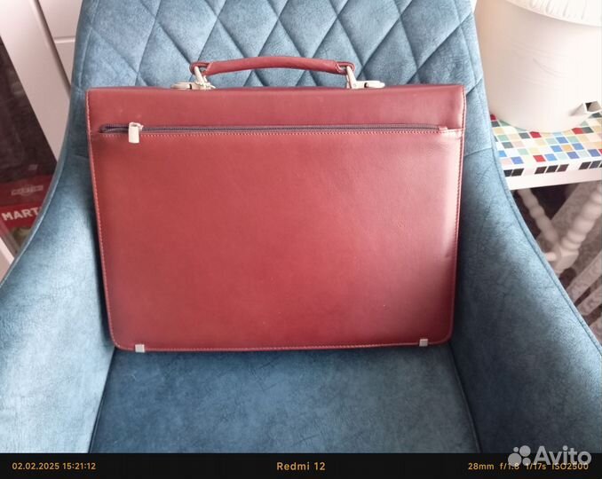 Мужской кожаный портфель новый